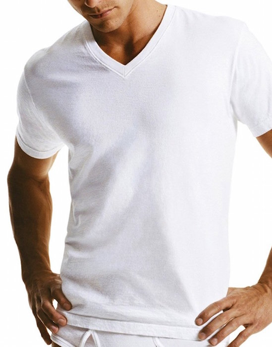 Calvin Klein Men's V-Neck T-Shirt, 3 Pack, Size Small, White