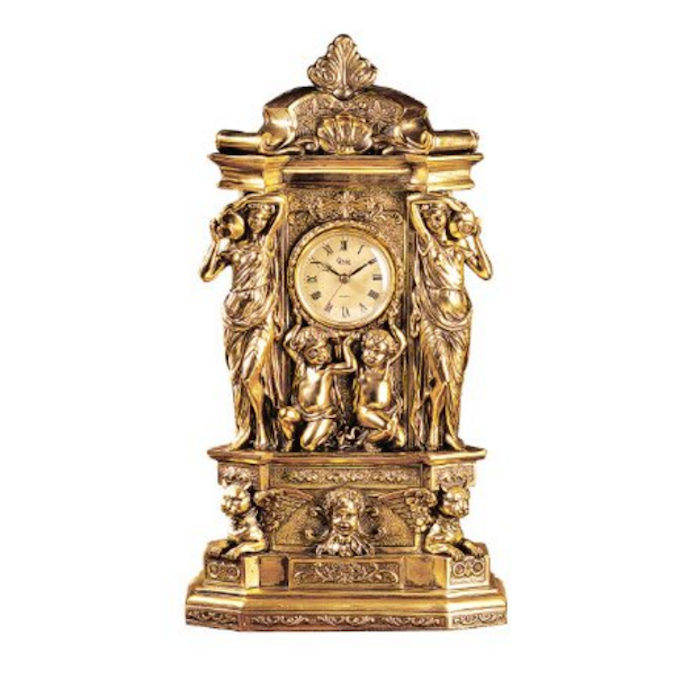 Antique Gold Chateau Chambord Clock