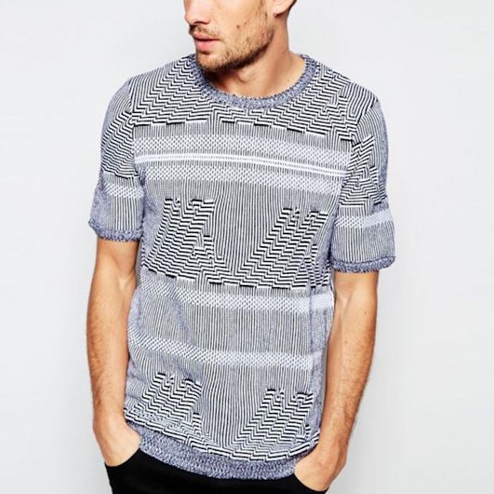 ASOS Knitted Tshirt with All Over Aztec
