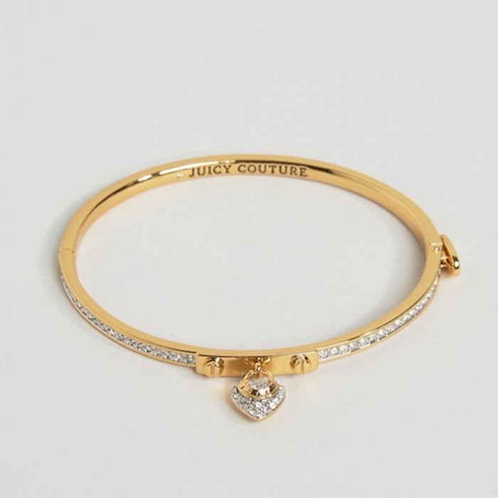 Juicy Couture Pave Heart Fine Bangle