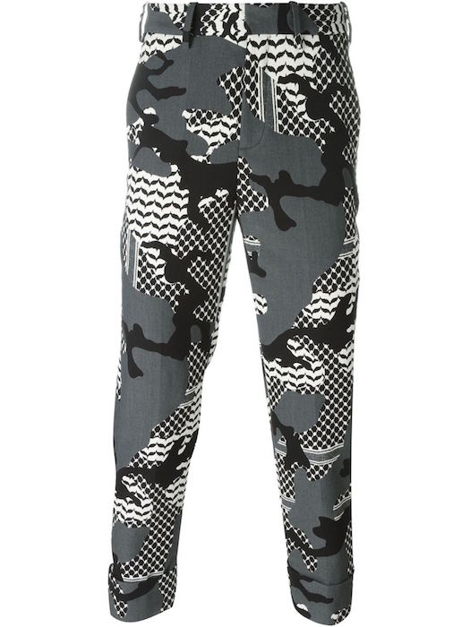 NEIL BARRETT  pattern camouflage trousers