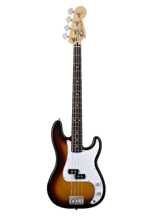 Fender Standard Precision Electric Bass Guitar, Rosewood Fingerboard, 3-Ply Parchment Pickguard - Brown Sunburst