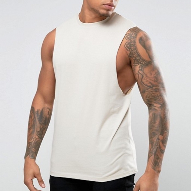 ASOS Longline Sleeveless T-Shirt With Dropped Armhole