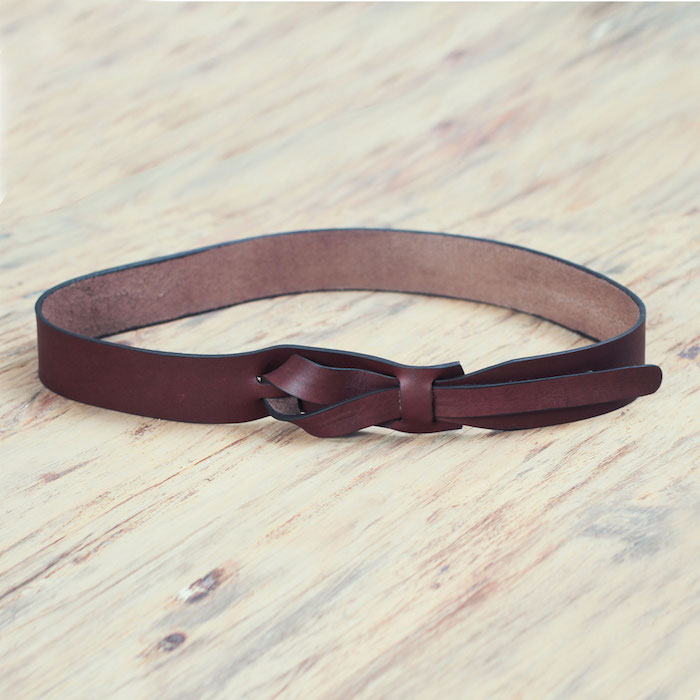 Women's Brown Leather Belt Modern Design