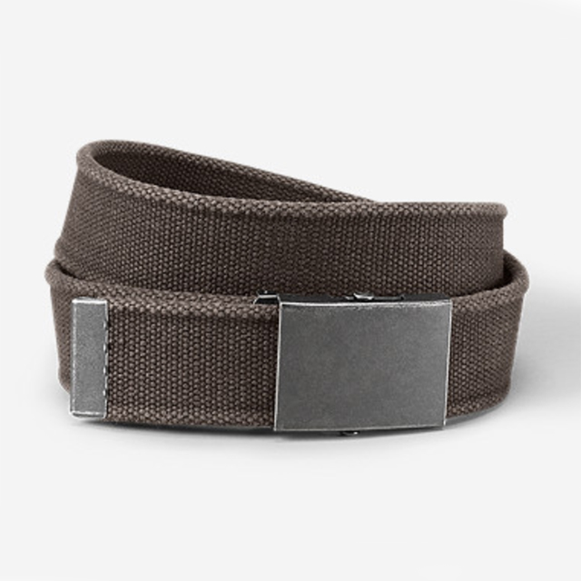 Eddie Bauer MEN'S WEB PLAQUE BELT Brown