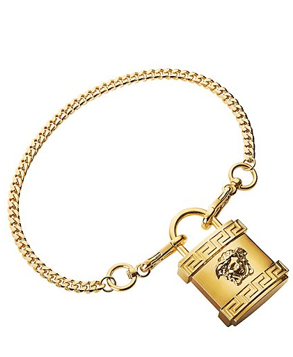 Versace Over Sized Lock Necklace