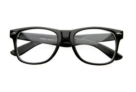 Vintage Inspired Eyewear Original Geek Nerd Clear Lens Horn Rimmed Glasses