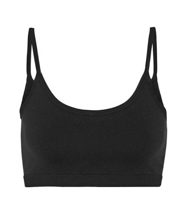 LACE YOURSELF BLACK CROP TOP