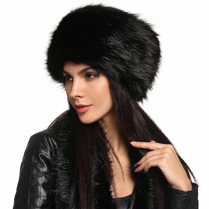 Zeogoo Women Winter Faux Fur Russian Cossack Hat