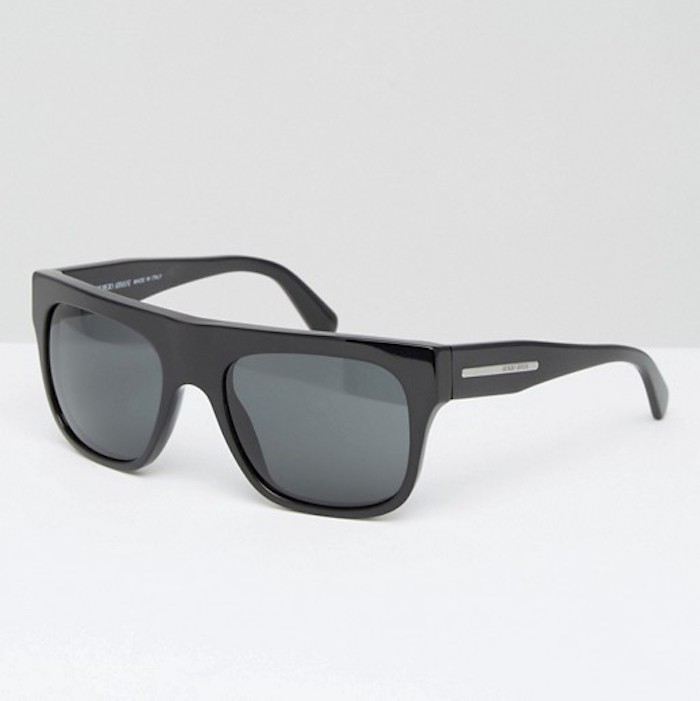 Giorgio Armarni Flat Brow Sunglasses Black