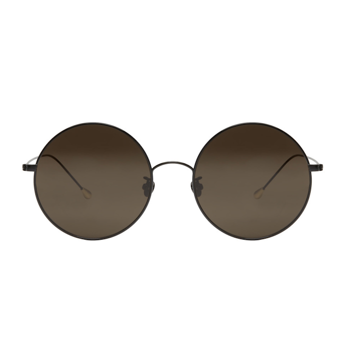 Ann Demeulemeester Black Round Sunglasses | Blingby
