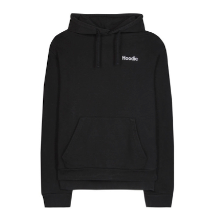 VETEMENTS Black Hoodie hooded sweatshirt