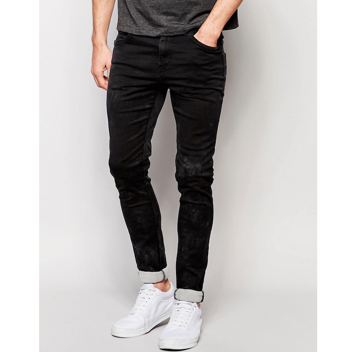 Replay Jeans Mirhal Skinny Fit Powerstretch Black Overdye Wash