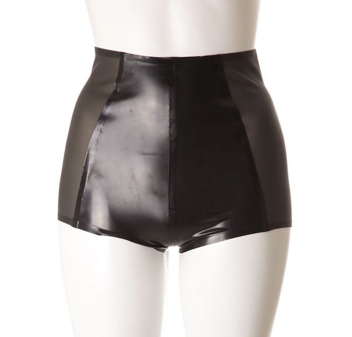 High waisted knickers with transparent side panels.