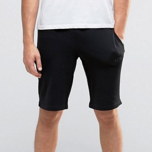 Armani Jeans Sweat Shorts With Logo In Black