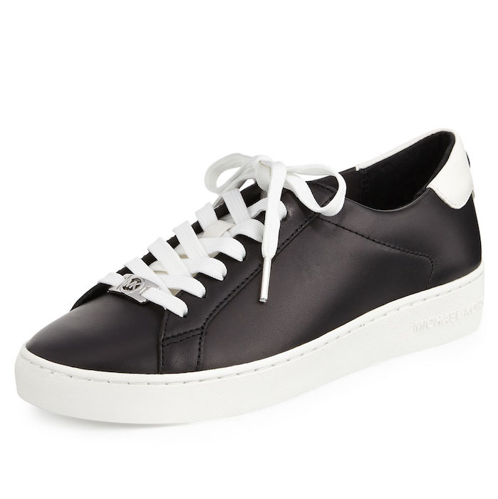 Michael Kors Irving Leather Lace-Up Sneaker | Blingby