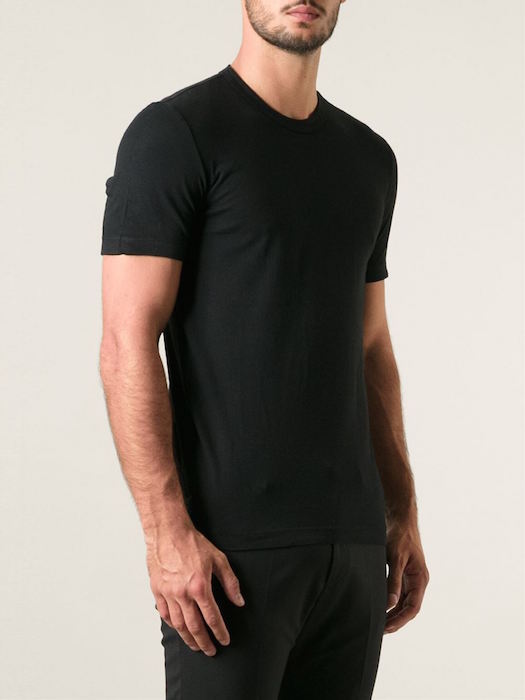 Religion Curved Hem T-Shirt With Cross Over Neck Detail