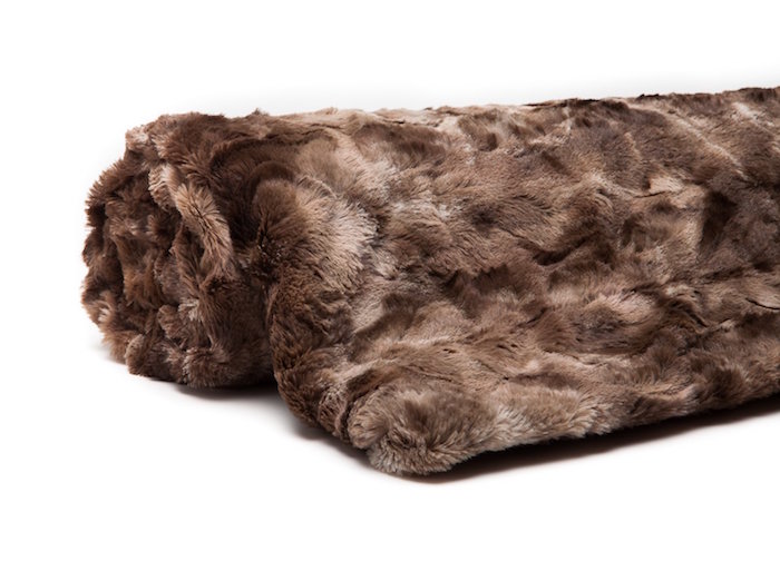 Deco Luxury Faux Fur Sherpa Reversible Chocolate Throw Blanket