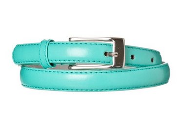 Solid Color Leather Adjustable Skinny Belt