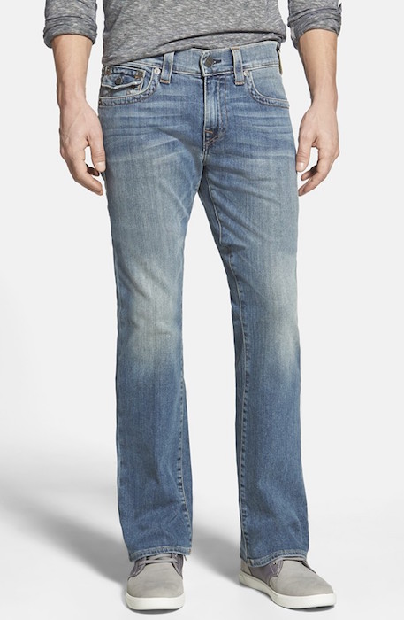 True Religion Brand Jeans 'Billy' Relaxed Bootcut Jeans (White Pine)