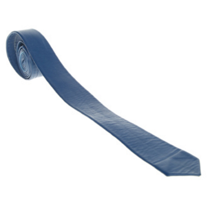 Blue Leather Tie