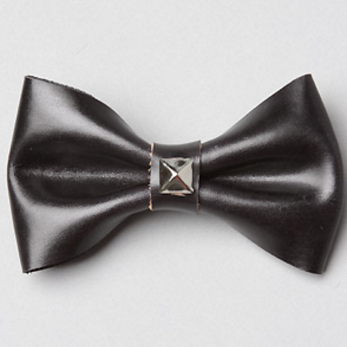 Harlett The Studded Leather Bowtie in Black