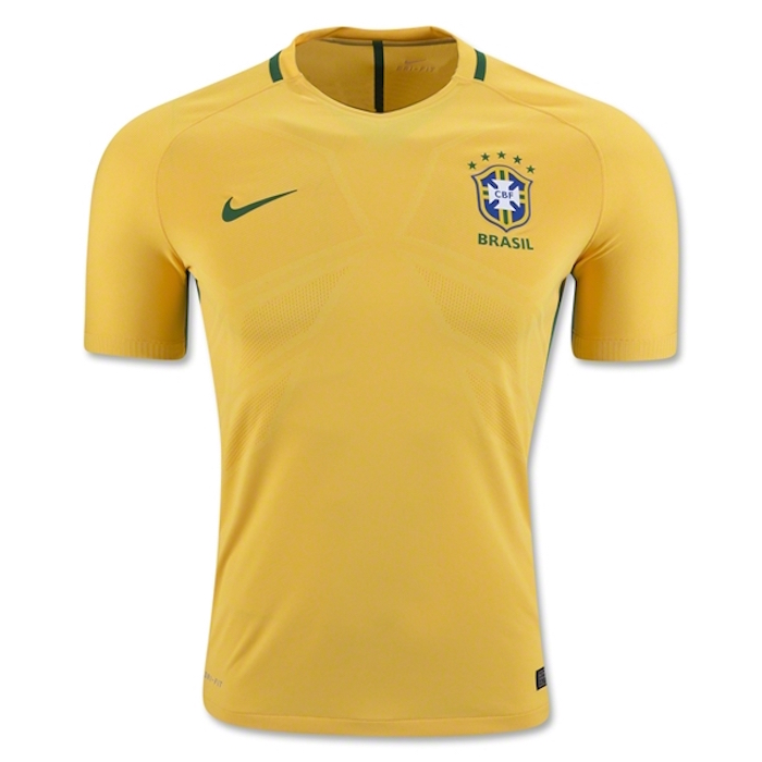 Brazil 2016 Authentic Home Soccer Jersey