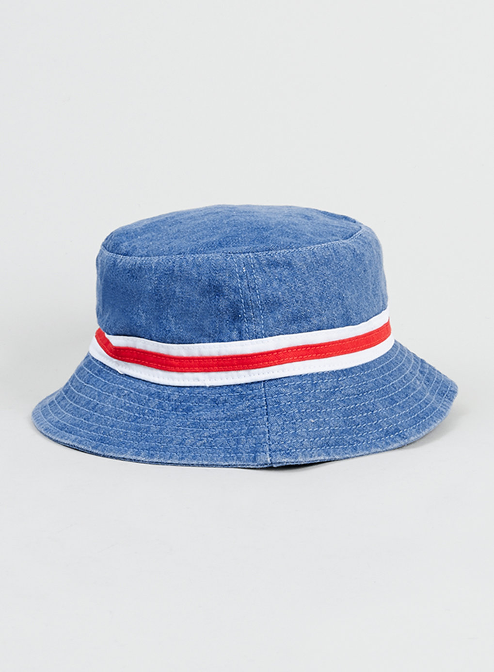 Denim Stripe Bucket Hat
