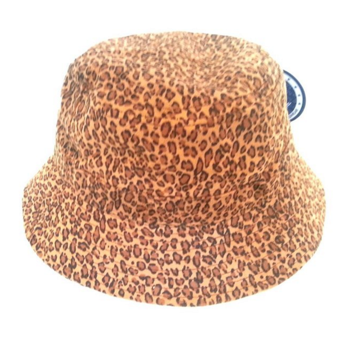 We R Caps 100% Cotton Printed Bucket Hat - Leopard Print Brown