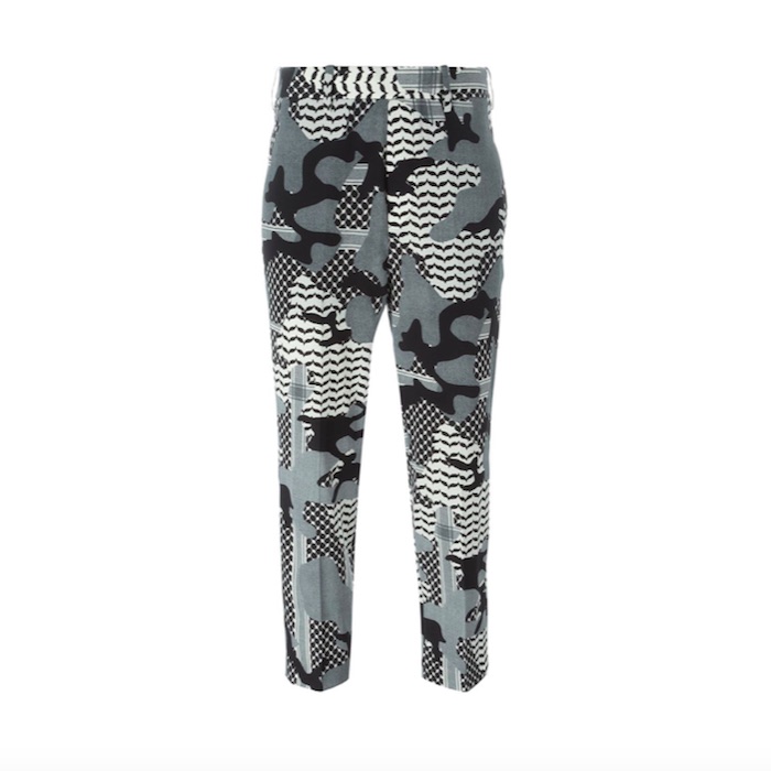 NEIL BARRETT  camouflage print trousers