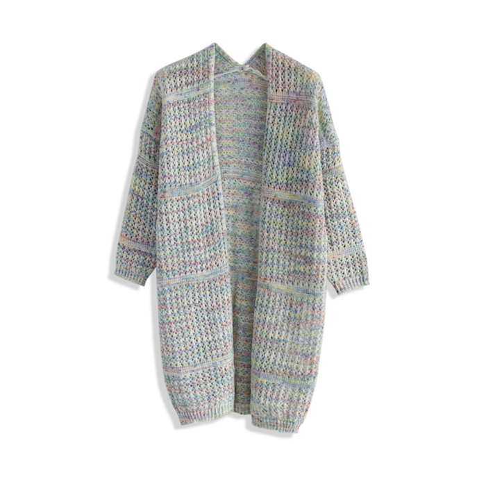 Delish Candy Knitted Cardigan in Grey