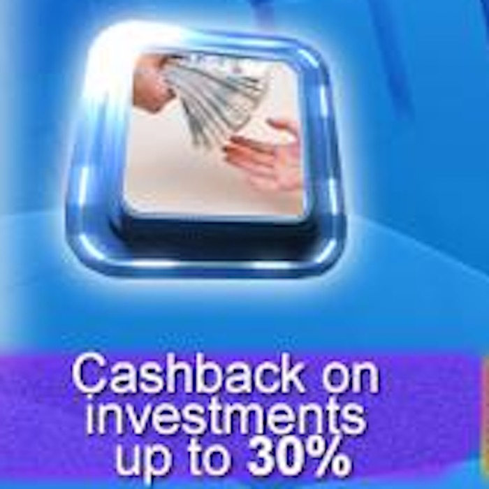 30% Cash Back On Investments