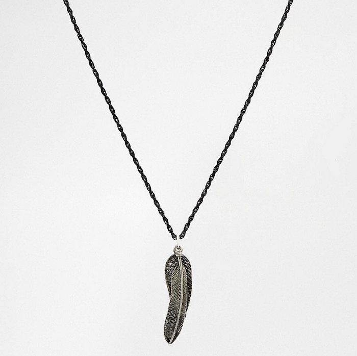 ASOS Rope Necklace With Feathers