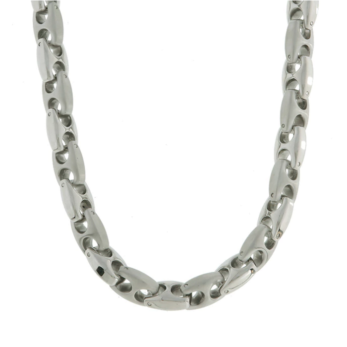Stainless Steel 9mm Mariner Link Necklace