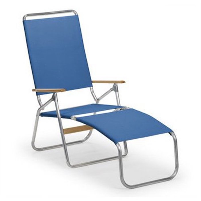 Telaweave Multi-Position Folding Chaise Lounge Fabric Color: Cobalt