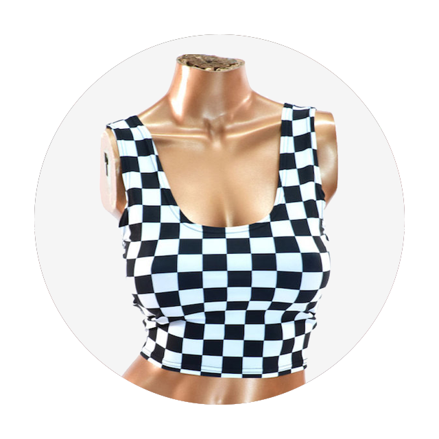 Black & White Checkered Top