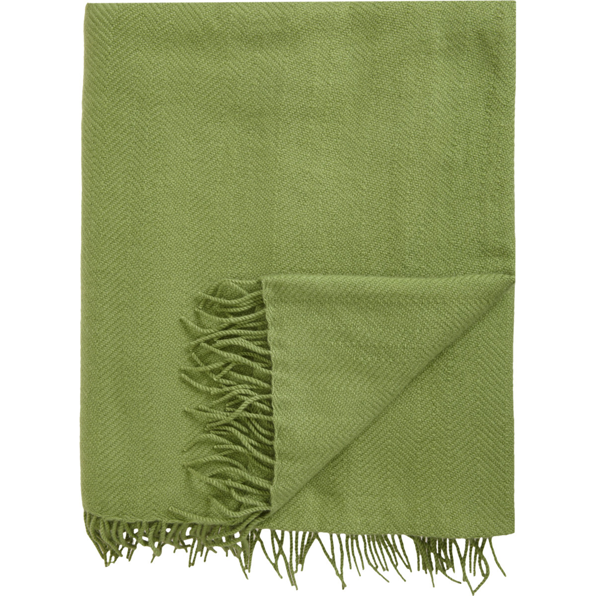 Chiltern Woven Fringed Mint Green Blanket Throw