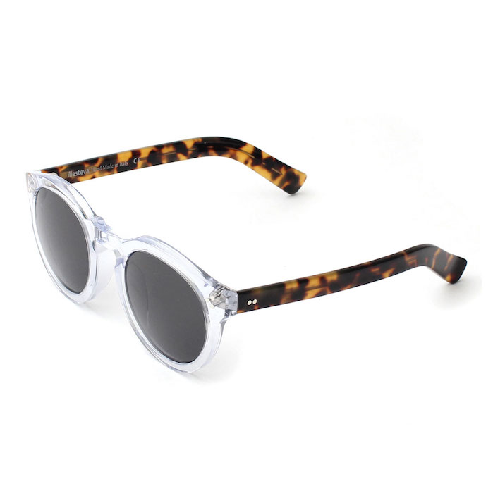 Illesteva Leonard II Two-Tone Sunglasses, Clear/Tortoise