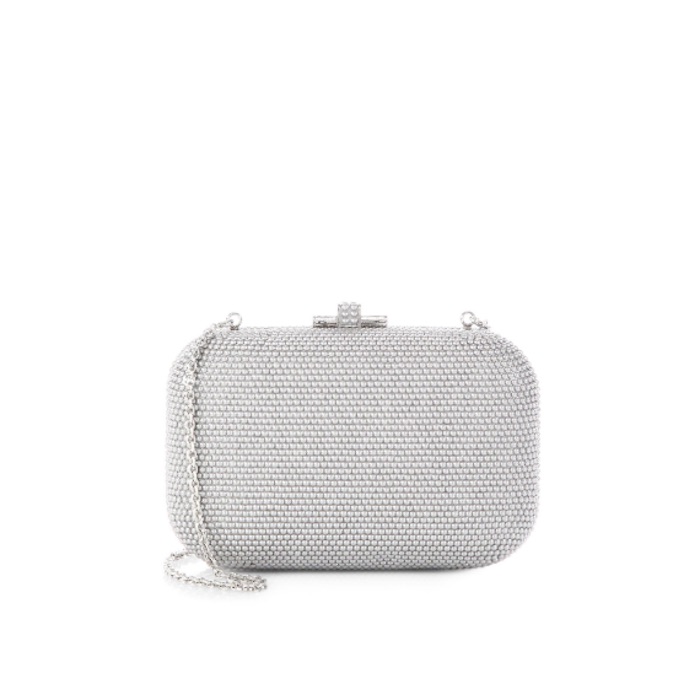 Judith Leiber Pearl-Studded Box Clutch