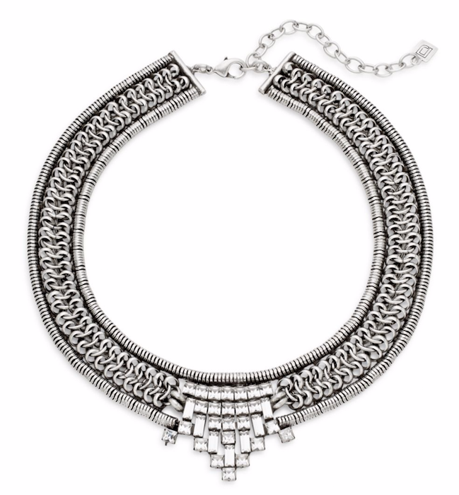 DANNIJO Azita Crystal & Chain Collar Necklace