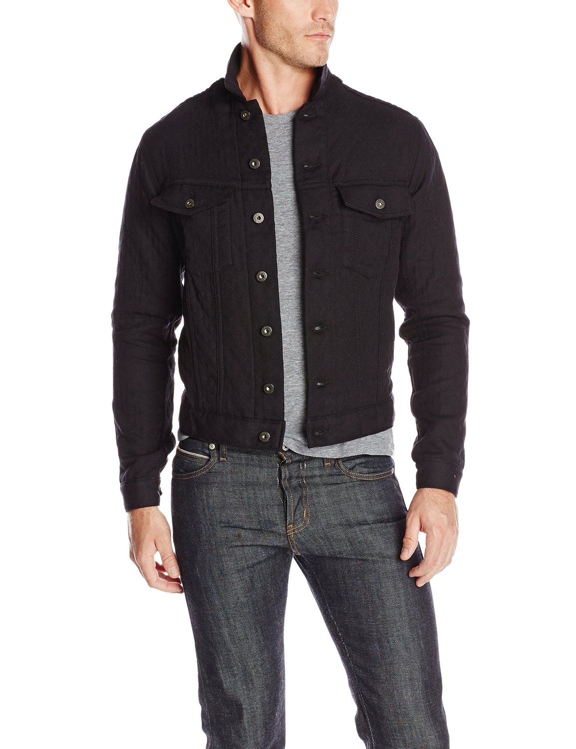 Naked & Famous Denim Men's Quilted Cotton Wool Jacket | Blingby