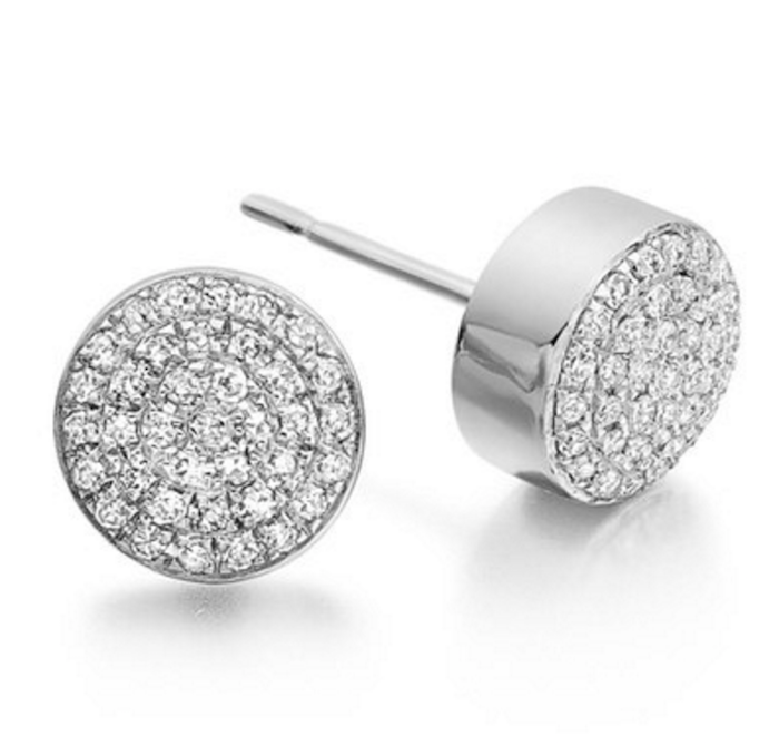MONICA VINADER 'Ava' Diamond Button Stud Earrings