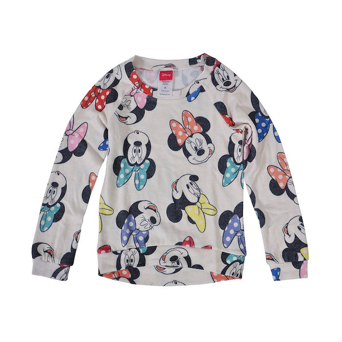 Disney Girls Minnie All Over Soft Knit Pullover Top