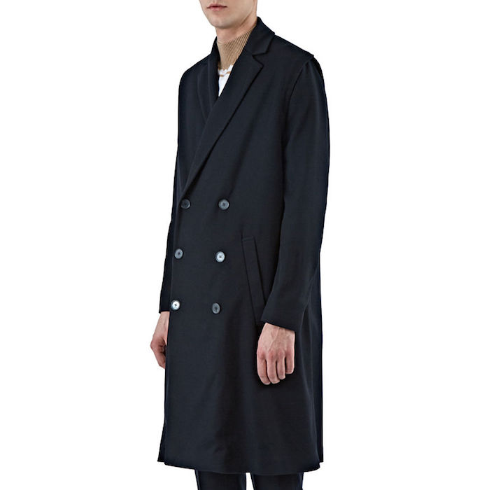 J.W. ANDERSON MEN’S DOUBLE-BREASTED CROMBIE COAT