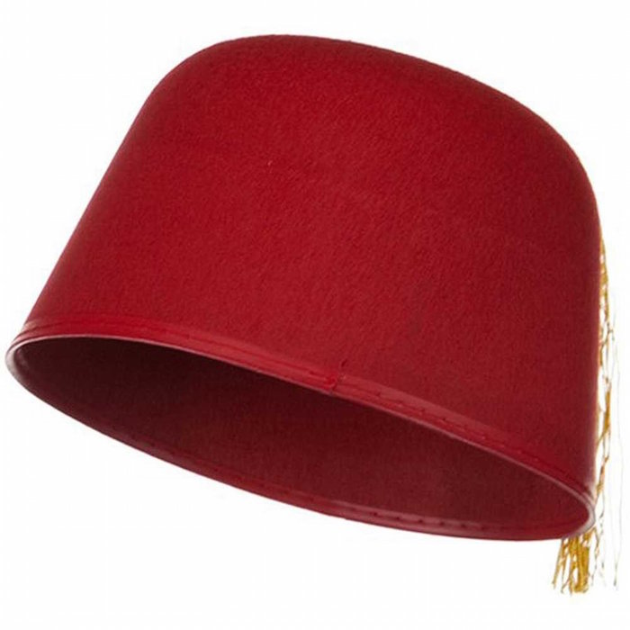 Jacobson Hat Company Men's Adult Red Fez with Gold Tassel