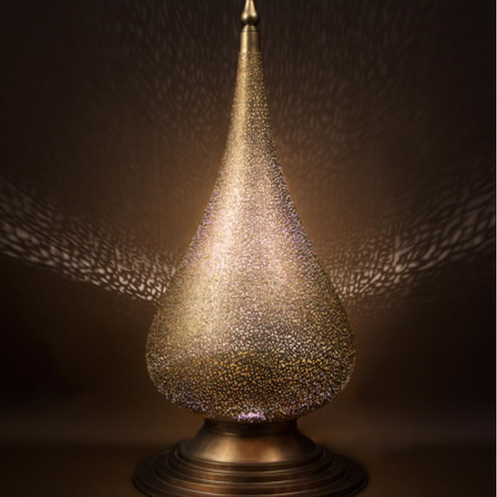 gold moroccan floor lamp