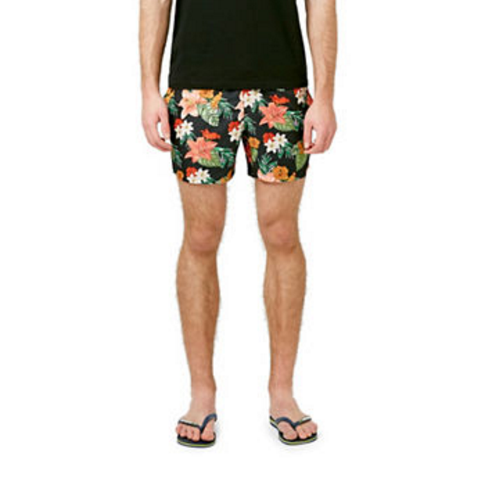 TOPMAN Hawaiian Floral Swim Shorts