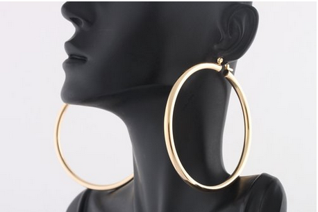 Ladies Gold Filled 2.5 Inch Hoop Earrings