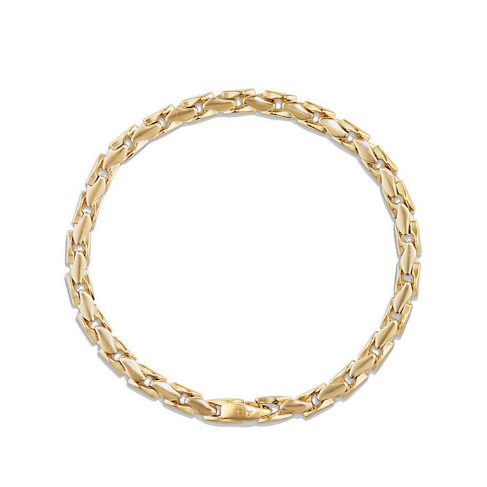 Medium Fluted Chain Bracelet in 18K Gold, 5mm