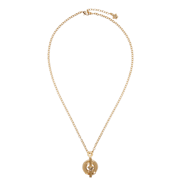 Versace  Gold Ring Pendant Necklace
